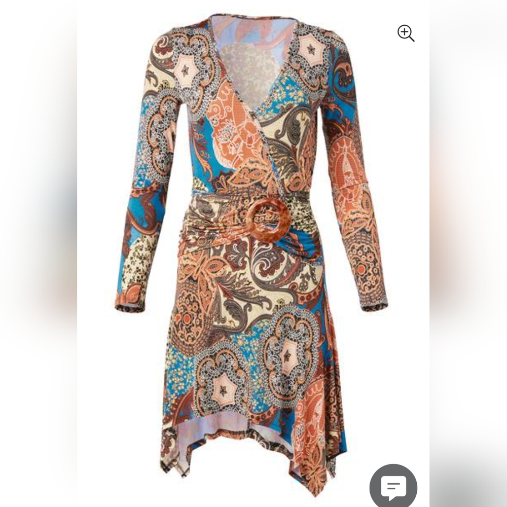 Printed Hankerchief Dress by Venus